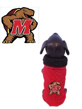 NWT [All Star Dogs] Maryland Terrapins Terps NCAA Pet Dog Outdoor Jacket Size XL